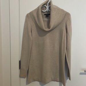 French Connection cowl neck long sleeve sweater in cream size medium